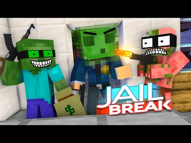 monster school : jailbreak challenge - minecraft animation